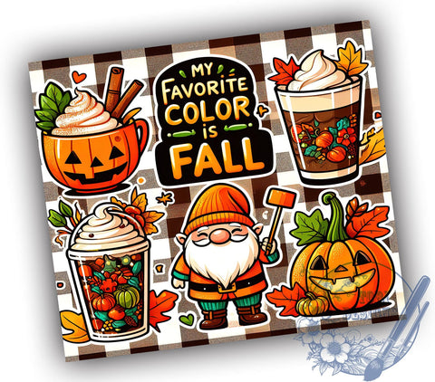 Fall Gnome Tumbler, Autumn Drinkware, 20oz Tumbler, Sublimation Design, Fall Decor, Seasonal Mug, Gnome Lover Gift, Personalized Tumbler Sublimation ToriDesigns 