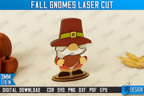Fall Gnomes Bundle | Garden Decoration | Gnome Harvester | Halloween Gnome | Thanksgiving Gnome | CNC Files SVG Fly Design 