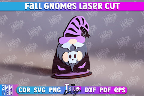 Fall Gnomes Bundle | Gnome Garden Decoration | Halloween Gnome | Thanksgiving Gnome | CNC Files SVG The T Store Design 