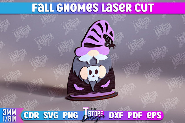 Fall Gnomes | Gnome Garden Decoration | Halloween Gnome | Thanksgiving Gnome | CNC File SVG The T Store Design 