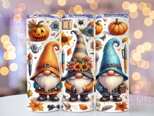 Fall Gnomes With Pumpkins 20oz Tumbler Wrap Sublimation Design, Straight Tapered Tumbler Wrap, Thanksgiving Gnome Tumbler Png, Instant Digital Download Sublimation SvggirlplusArt 