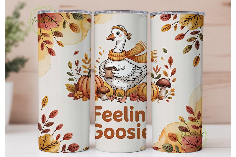 Fall Goose Coffee 20oz Tumbler Wrap Sublimation PixelChick 