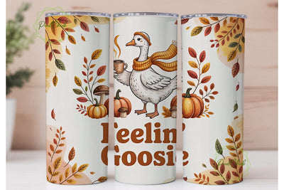 Fall Goose Coffee 20oz Tumbler Wrap Sublimation PixelChick 