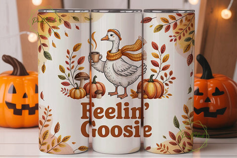 Fall Goose Coffee 20oz Tumbler Wrap Sublimation PixelChick 