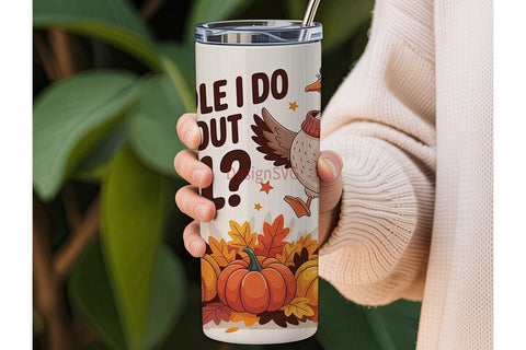 Fall Goose Tumbler Wrap Sublimation DesignSVG 