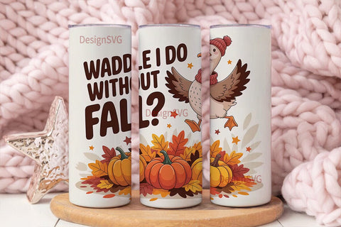 Fall Goose Tumbler Wrap Sublimation DesignSVG 