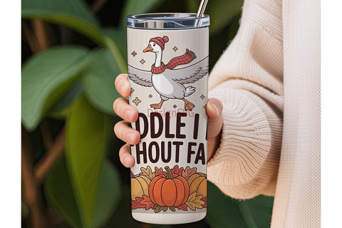 Fall Goose Tumbler Wrap Sublimation DesignSVG 