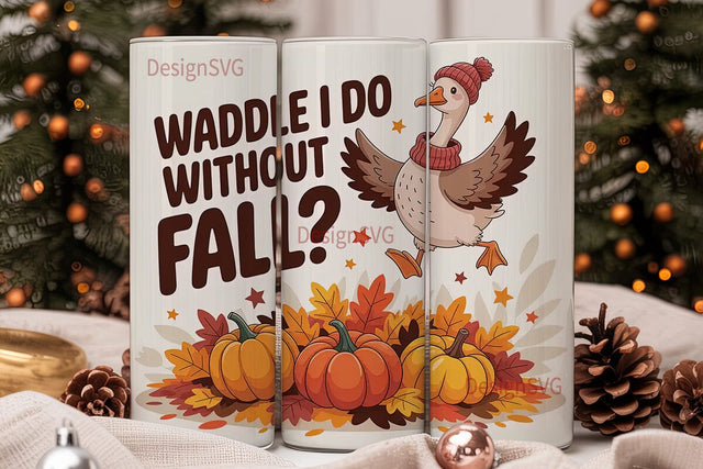Fall Goose Tumbler Wrap Sublimation DesignSVG 