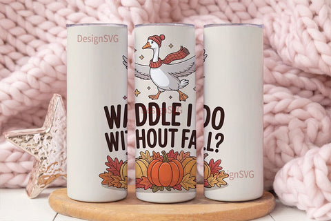 Fall Goose Tumbler Wrap Sublimation DesignSVG 
