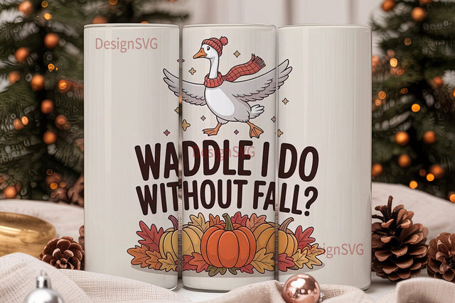 Fall Goose Tumbler Wrap Sublimation DesignSVG 