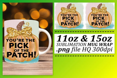 Fall Halloween Pumpkin 11oz/15oz Mug Sublimation Wrap Sublimation afrosvg 