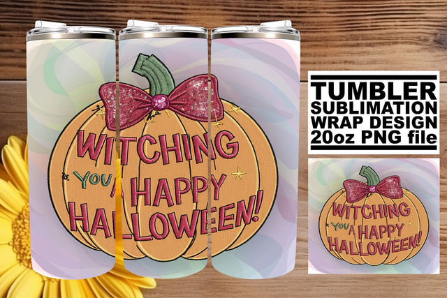 Fall Halloween Pumpkin 20oz Tumbler Wrap Sublimation Design Sublimation afrosvg 