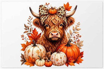 Fall Highland Cow PNG Pumpkin Cow Digital Download SVG BillahCrafts 