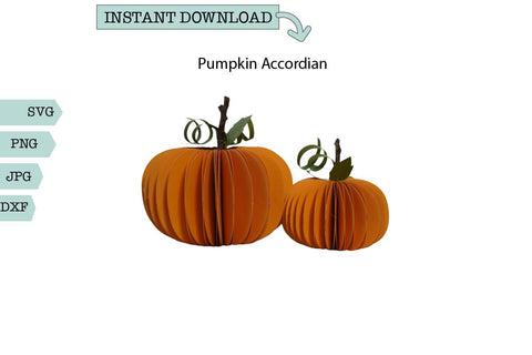 Fall Home Decor SVG- Accordion Pumpkin SVG Sharia Morton Designs 