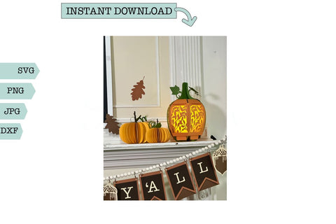 Fall Home Decor SVG- Pumpkin Lantern SVG Sharia Morton Designs 