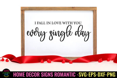 Fall in Love I Romantic Home Decor sign SVG I Love Sign SVG SVG Happy Printables Club 