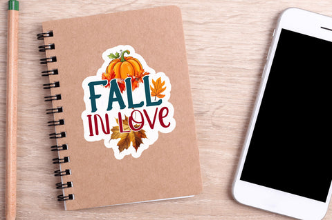 Fall in love Sticker Design Sublimation Regulrcrative 