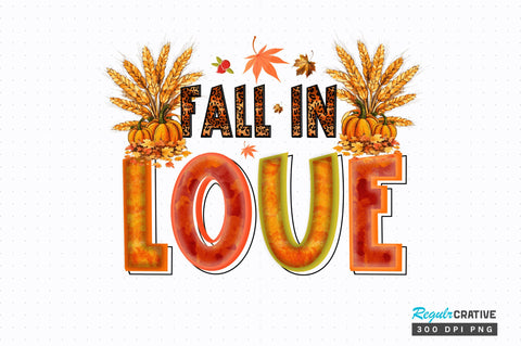 Fall in love Sublimation Design Sublimation Regulrcrative 