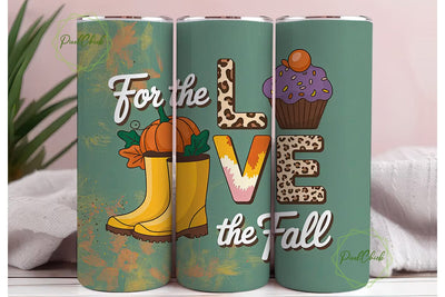 Fall in Love Tumbler Wrap Sublimation PixelChick 