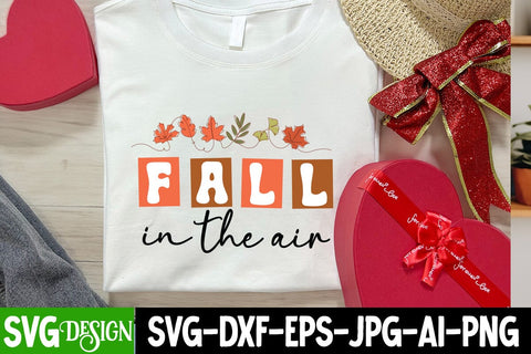Fall in the Air SVG Design,Fall Svg Design,Thanksgiving Svg Design,Autumn Svg Design,Fall Round Sign Svg ,Fall Shirt Design,Fall Sublimation Design SVG BlackCatsMedia 