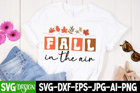 Fall in the Air SVG Design,Fall Svg Design,Thanksgiving Svg Design,Autumn Svg Design,Fall Round Sign Svg ,Fall Shirt Design,Fall Sublimation Design SVG BlackCatsMedia 