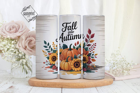 Fall into Autumn 20oz Tumbler Wrap Sublimation sassyprint 