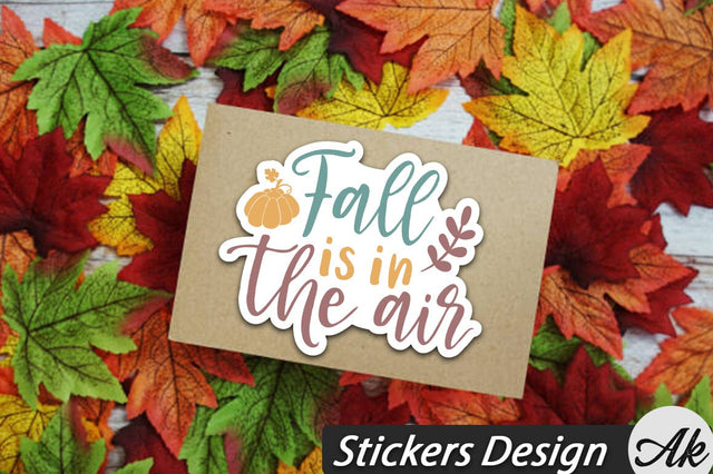 Fall is in the air Stickers Design SVG akazaddesign 