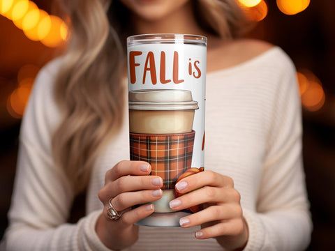 Fall is in the Air Tumbler Wrap Sublimation png Sublimation Luvleigh Digitals 