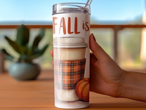 Fall is in the Air Tumbler Wrap Sublimation png Sublimation Luvleigh Digitals 