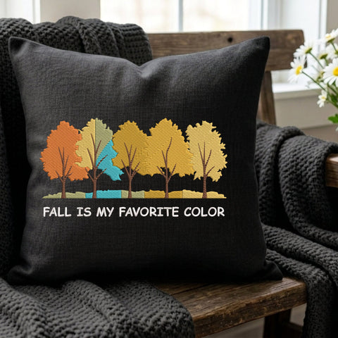 Fall Is My Favorite Color Embroidery Design – Autumn Trees Fall Foliage Machine Embroidery File Embroidery/Applique DESIGNS PatternFeed8 