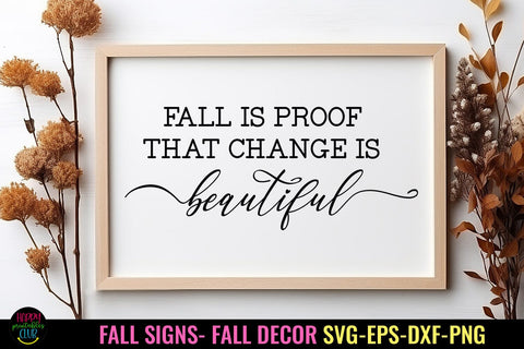 Fall is Proof That I Fall Sign SVG I Thanksgiving Decor SVG SVG Happy Printables Club 