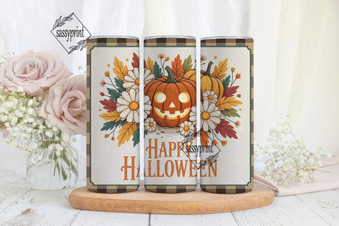 Fall Jack-o'-Lantern 20oz Tumbler Wrap Sublimation sassyprint 