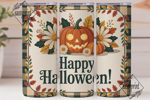 Fall Jack-o'-Lantern 20oz Tumbler Wrap Sublimation sassyprint 