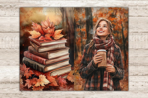 Fall Junk Journal Pages | Digital Collage Sheet SVG GlamArtZhanna 