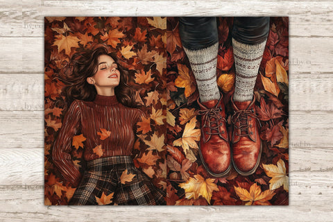 Fall Junk Journal Pages | Digital Collage Sheet SVG GlamArtZhanna 