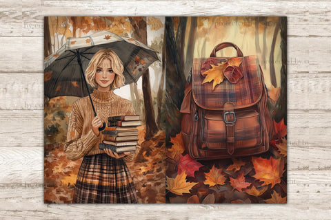 Fall Junk Journal Pages | Digital Collage Sheet SVG GlamArtZhanna 