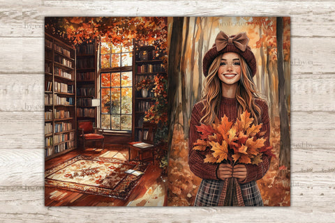 Fall Junk Journal Pages | Digital Collage Sheet SVG GlamArtZhanna 