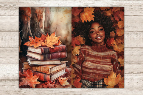 Fall Junk Journal Paper Bundle | Cozy Autumn Ephemera SVG GlamArtZhanna 