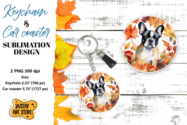 Fall Keychain. Fall Car coaster sublimation design Sublimation Yustaf Art Store 