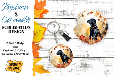 Fall Keychain. Fall Car coaster sublimation design Sublimation Yustaf Art Store 