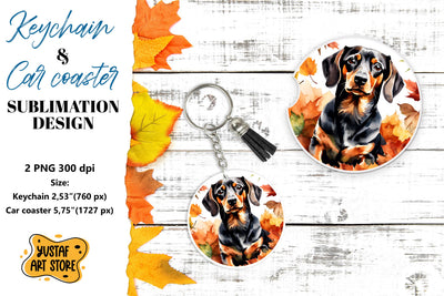Fall Keychain. Fall Car coaster sublimation design Sublimation Yustaf Art Store 