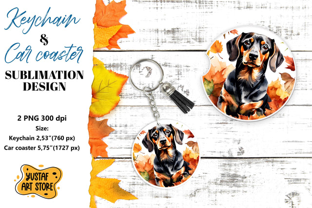Fall Keychain. Fall Car coaster sublimation design Sublimation Yustaf Art Store 