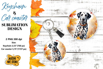 Fall Keychain. Fall Car coaster sublimation design Sublimation Yustaf Art Store 