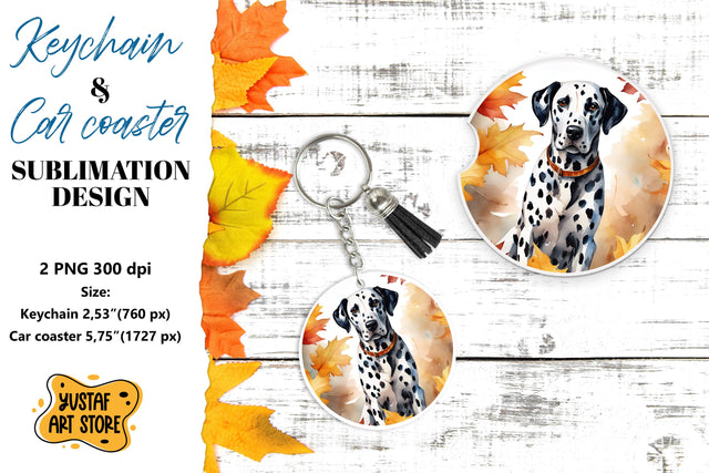 Fall Keychain. Fall Car coaster sublimation design Sublimation Yustaf Art Store 