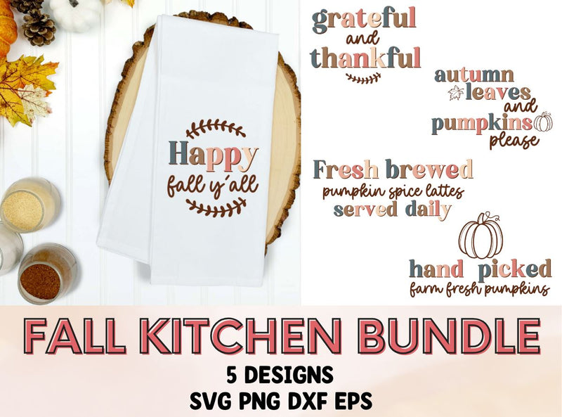 Fall Kitchen Bundle - SVG PNG DXF EPS - So Fontsy