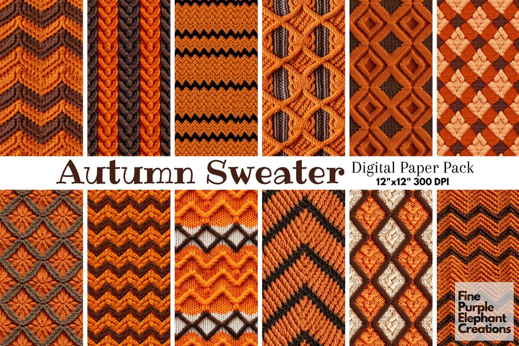 Fall Knit Fabric Texture Sublimation - So Fontsy