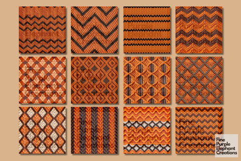 Fall Knit Fabric Texture Sublimation Digital Pattern Fine Purple Elephant Creations 