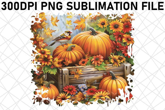 Fall Landscape Print Sublimation Watercolor PNG Sublimation afrosvg 