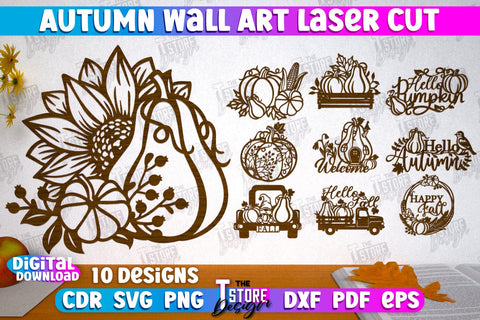 Fall Laser Cut Mega Bundle | Autumn Laser Cut Megabundle | 3D Autumn Decor | Mega Fall SVG bundle | Fall Laser SVG bundle | Autumn SVG | Farmhouse | Harvest SVG The T Store Design 