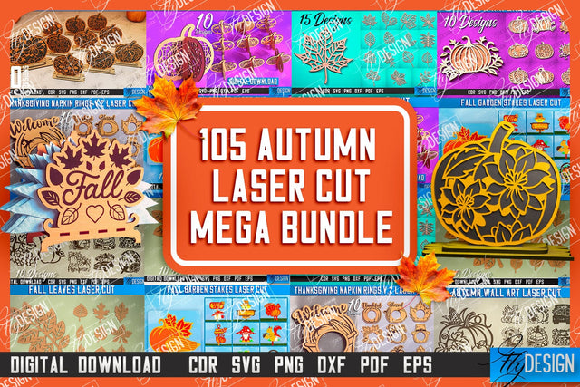 Fall Laser Cut Mega Bundle | Fall Svg | Harvest | Home Garden | 3D Home Decor | Home Decor Laser Cut | Pumpkin Laser Cut |Autumn Laser Cut Megabundle | 3D Autumn Decor | Mega Fall SVG bundle | Fall Laser SVG Bundle | Autumn SVG SVG Fly Design 